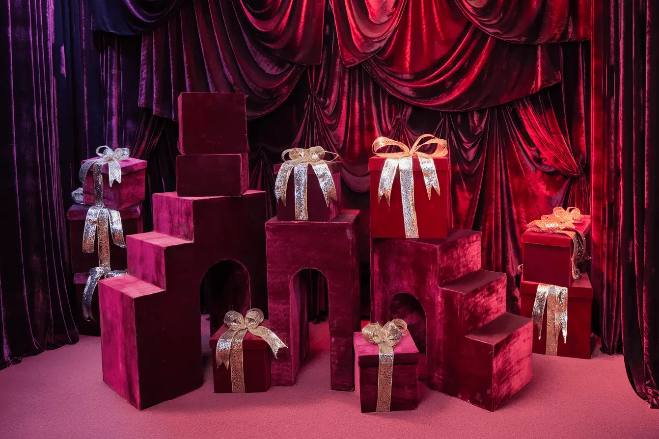 Set de terciopelo y regalos